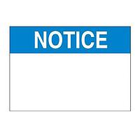 Panduit C400X600AX1 ປ້າຍເຕືອນ 4 X 6 ພ້ອມກັບຫົວຂໍ້ NOTICE ສີຟ້າ
