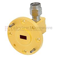 Fairview SMW22AC001-24M WR-22 to 2.4mm Male Waveguide to Coax Adapter UG-383/U Round Cover Flange With 33 GHz to 50 GHz Frequency Range For Q Band