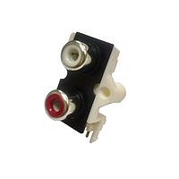 Kobiconn 156-4219-E ຕົວເຊື່ອມ RCA Phono ປຸ່ມຊອກ RCA Phono ສີຂາວ, ສີແດງ