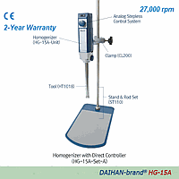 DaiHan DH.WHG02125 ເຄື່ອງມື Homogenizer Rotor Ø20, Stator Ø25, 50~2500ml HT1025, ສຳລັບ HG-15A/-15D