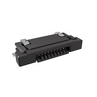 Amphenol FCI SFV9R-1STBE1HLF Board Mount 0.50mm Flex Connector, SFV-R Series, 9 Position, Bottom Side Contact, Side Entry Surface Mount ZIF Connector, Halogen Free, Lead Free, Gold Flash