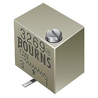 Bourns 3269W-11-501LF 0.25 ນິວ ສະແກວເອັມສີດ ພອດຕິໂມເຕີເຣີ ຕັດຕົວປັບ 1/4W 500ໂອມ 5% ສະແກວ ເອັມສີດ Trimpot