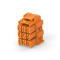 AMP Connectors - TE Connectivity 8-2232357-3 ຕູ້ຕໍ່ສັນ RF / ຕູ້ຕໍ່ສັນ Coaxial 3x3 ປລັກຮາງ Key D ora