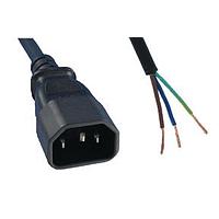 Qualtek Electronics 317003-01 ສາຍພະລັງງານບໍ່ມີປຸ່ມຮັບສະຫນາມ 4'11"18/3 ມີປຸ່ມ C14