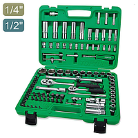 TOPTUL GCAI094R1 1/4" ແລະ 1/2" DR. Flank Socket Set (94 pcs)