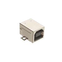 Adam Tech USB-B-S-RA-TSMT ຕົວເຊື່ອມ USB Type A USB B 2.0, R/A, TRUE SMT, RECEPT