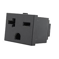 Qualtek Electronics 739W-X2/34 ປຸ່ມສະຫນອງ Snap-in NEMA 6-20R ປຸ່ມສະຫນອງຄວາມສະດວກ, 20A 250V ອັນດັບ, ສີດຳ