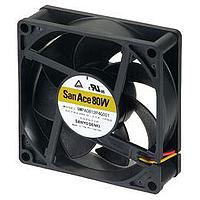 Sanyo Denki 9WPA0812P4G001 ພັນລະຫັດ Axial Axial Fan, 80x80x25mm, 12VDC, Rib, Splash/Dust Proof, Tach/PWM, IP68