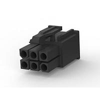 AMP Connectors - TE Connectivity 1-172168-9 ຮູສິງ Receptacle MINI PLUG 6P ສີດຳ
