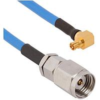 Amphenol SV Microwave 7016-0067 ການປະກອບສາຍ RF 2.4mm M ເຖິງ SMPM F RA 0.085 ສາຍ 12in