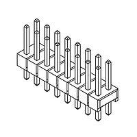 Amphenol Commercial Products G800LQ589018EU ພິນສະຕຣິບ ພິນເຮດເດີ 2.54mm Pitch STR DIP,2x7Pin,G/F,LCP, 6.0mm*2.54mm*3.0mm,ສີ-ດໍາ