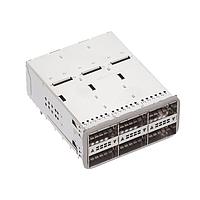 AMP Connectors - TE Connectivity 2227226-3 ການປະສົມຕູ້ຮັບ zQSFP+ STACKED 2X3, Gasket