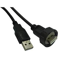 Stewart Connector 67U2AC-006-K USB 2.0 IP67 USB 2.0 ປະເພດ A ຜູ້ຊາຍ ເຖິງ USB 2.0 ປະເພດ A ຜູ້ຊາຍ 6FT