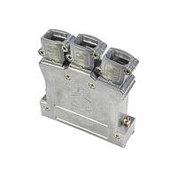 HARTING 61030013119 ຝາຫົວ D-Sub D-Sub 50pin Inducom Metal Hood, 3 ທາງເຂົ້າດ້ານເທິງ, ນັ້ມສະກຸດ knurled M3, ມີບລັອກດິນພາຍໃນ