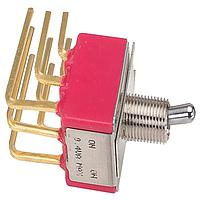 Carling Technologies 2M1-SP1-T2-B4-M6RE ສະຫນອງສະຫນາມ Toggle 1-pole, ON - None - ON, .4VA 20V max (AC/DC) ບໍ່ໄດ້ຮັບການຈັດອັນດັບ HP, ບໍ່ມີແສງ, ປິດສະຫນາມ ຮູບກົງສັ້ນ Bat Mini & SubMini ມີມຸມຂວາ, PC Thru-Hole