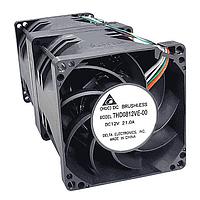 Delta Electronics, Inc. THD0812VE-00 ພັງລົມ DC, 80x80x80mm, 12VDC, 195CFM, 180W, 78.5dBA, , Ball, 8 Leads, Tach/PWM, IP51