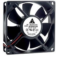 Delta Electronics, Inc. AFB0824SHBAV1 ພັງລົມ Tubeaxial, 80x15mm, 24VDC, 42.73CFM, 3.84W, Ball, 4Leads, ຕິດຕາມການລອກໂຣເຕີ, Tach/PWM