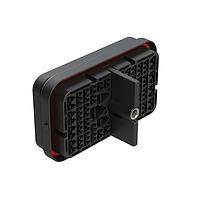 Amphenol SINE Systems ARB12-102PDR-L018 ຕົວເຊື່ອມຕໍ່ 102 ຕຳແໜ່ງ ຕົວຮັບ ພ້ອມໜ້າແປນ, ຊີລເສັ້ນຜ່າສູນກາງຫຼຸດລົງ, ມີລີ້ນ D, ສີດຳ