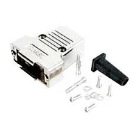 Amphenol CONEC 165X17589X ຝາປົກກັນ EMI/RFI ຮູບພາບ Backshell 37P METAL HOOD ມີທາງອອກສາຍສອງຂ້າງ