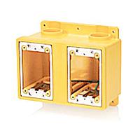 Molex 1301280151 ກ່ອງ FD FD BOX DOUBLE GANG 4/CONDUIT OPEN, YEL