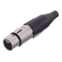 Amphenol Audio AC4FJ ຕົວເຊື່ອມສາຍສະເພາະ 4 ໂພນ XLR ຕົວເຊື່ອມສາຍສະເພາະ ຜູ້ຍິງ ຕິດຕັ້ງດ້ວຍເຄື່ອງຈັກ ກວ້າງ ກວດສອບສາຍສະເພາະ ສີນິເຄວີ