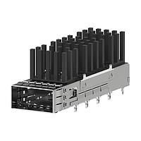 Molex 100014-7342 ການປະກອບກະຕ່າງ zQSFP+ 1-ໂດຍ-1 ການປະກອບກະຕ່າງມີນິ້ງສົ່ງດອກປະຕູ NET Heatsink ບໍ່ມີຂາຫຼັງ