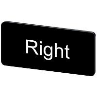 SIEMENS 3SU19000AC160DQ0 ປ້າຍປ້າຍປ້າຍ, ຂວາ INSCR. LABEL, ສີດຳ 12.5 X 27MM, ຂວາ