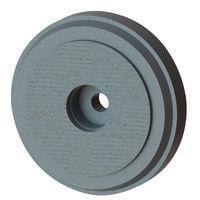 Essentra Components BF-1001 ຕີນຕີນ, ຕິດຕຸ້ມດ້ວຍສກຣູ, ສີດຳ, 1.57 ນິ້ວ OD8 Sc