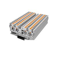Amphenol Anytek APTS064SDGY00G ບລອກທາມິນາລ໌ DIN Rail APT 6mm2/2-2 Feed-through terminal block ຊັ້ນດຽວ, 2in-2out ສີເທົາ
