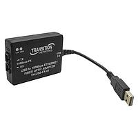 Lantronix TN-USB-FX-01(SC) ໂມດູນອິນເຕີເຟສ MEDIA CONVERTER- USB2.0 ເປັນ 100Base-FX Ethernet MM SC 2km
