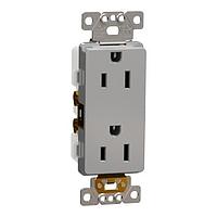Square D SQR44111GY ປຸ່ມຕິດ TR 15A RECEPTACLE COMM GY
