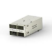 AMP Connectors - TE Connectivity 2289129-2 ຕໍ່ຕໍ່ I/O ZQSFP+ CAGE& CONN 2X2 EMI SPRING 4 LP