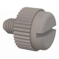 Essentra Components 50M030050T004 ກຸມນິ້ວສະແລດດອດ Thumb Screw Slotted Thumb Screw, M3 X .5 Thread, 4mm Lg