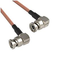 Amphenol RF 095-850-251-024 ການປະກອບສາຍ RF BNC ປລັກມຸມຂວາ ເຖິງ BNC ປລັກມຸມຂວາ RG-142 50 ໂອມ 24 ນິ້ວ (610 ມມ)