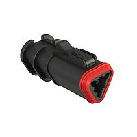 Amphenol SINE Systems AT06-3S-OMBLK ປຸກຊໍເກດອອບເມວລ 3 ທາງ 3 ຂາຍ, ສີດຳ