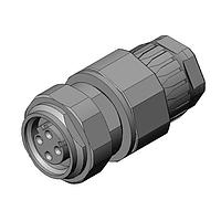 JAE Electronics JB12CA04YN7-D ປຸ່ມຮັບ M12 connector, ປຸ່ມຮັບໃນແນວ, ສາຍ oe6.0-7.5mm