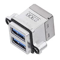 Amphenol Commercial Products MUSBR-4193-M0 ຕົວເຊື່ອມ USB Type A Rugged USB 3.0A Stck RA Standard Shell