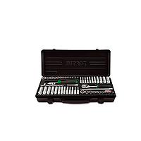 TOPTUL GBA5440 ດຣ. ຊຸດເຕົ້າຮັບ Satin Chrome / ກ່ອງໂລຫະ (54PCS,1/4")