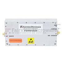 Fairview FMAM5029 44 dB Gain High Power High Gain Amplifier at 8 Watt Psat Operating From 0.5 MHz to 500 MHz with 42 dBm IP3 and SMA