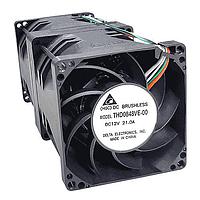 Delta Electronics, Inc. THD0848VE-00 ພັງລົມ DC DC Fan, 80x80x80mm, 48VDC, 195CFM, 172.8W, , Ball, 8 Leads, Tach/PWM, IP51