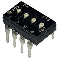 CTS Electronic Components 209-4MS ສະຫນັບສະຫນູນ DIP SPST 4 ສ່ວນຂອງສະຫນັບ