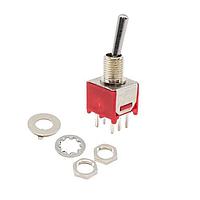 E-Switch 200MDP1T1B1M2QEH ສະຫນັບສະຫນູນ Toggle Switch DPDT ON-ON PCB SILVR