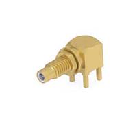 Linx Technologies - TE Connectivity 2477170-1 ຕົວເຊື່ອມ Coaxial SMC Jack ມຸມຂວາ, ຕິດຕັ້ງແຜ່ນ, ຜ່ານຮອດ PCB, ທອງທອງຄຳ, PTFE, 10 GHz, 0 Ohm