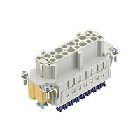 HARTING 09330162676 ອິນເຊີດ Han 16ES ຕິດຕັ້ງຄລັມປ໌ເກຈຜູ້ຊາຍ (ມີສັນຍານ 1-16) (ມີ PE Press)