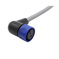 Bulgin PXP4002/005/02S ເສັ້ນສາຍອ່ານສະເຫຼີມ / ເສັ້ນສາຍອັກຕູເວີຕ້າງ ສາຍຕໍ່ຕົວກັນພ້ອມເສັ້ນສາຍຟເລັກສ໌ - ມຸມຂວາ - 5m - 2 ຕິດຕໍ່ - ປະຕູກ້ອງ