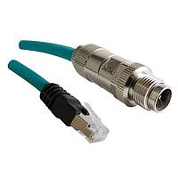 Stewart Connector BM-MARM003F Cat 6a, Cat 6 M12 X-Code ປຸກຊາຍຜູ້ຊາຍເຂົ້າກັບ RJ45 ປຸກ Cat6a ສາຍສະບັບ TPE ຍາວ 3FT