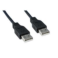 Qualtek Electronics 3021059-01M USB 2.0 USB 2.0 M TO M STRAT 1M CORD ສີດຳ