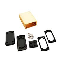 Bud Industries EXN-23351-GD ກະບອງປະກອບ PCB ອະລູມິເນຍອອກແບບດຽວ ສີທາງທອງ (1.4 X 2.7 X 3.5 ນິ້ວ)