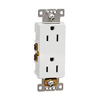 Square D SQR44102WH ປຸ່ມຮັບສະຫຼຸບ TR 15A RECEPTACLE RESI WH 10 PK