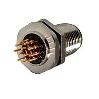 NorComp 860-012-113R004 Connectors IP67 Male M12 Panel Mount 12 Position Straight Dip Solder
